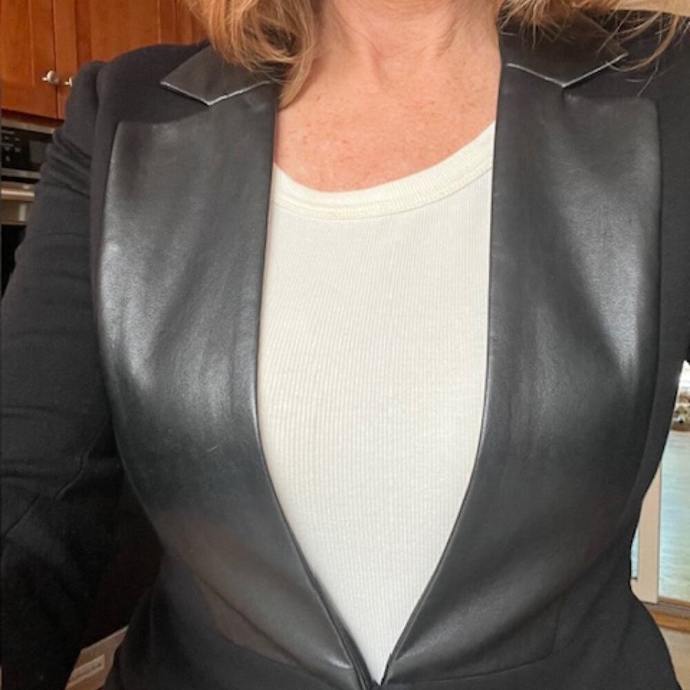 Trending Holiday Season - Bailey 44 Vegan Leather Label Blazer